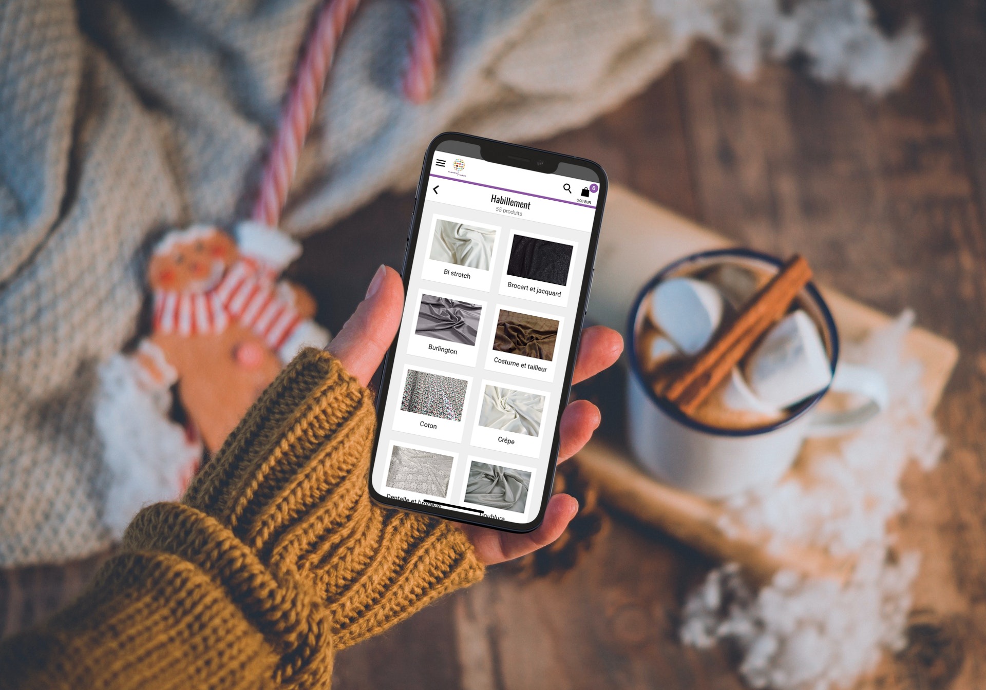 Site mobile Planete tissus